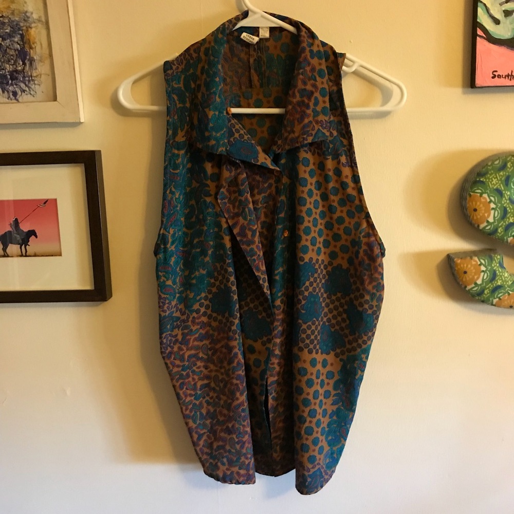 Vintage button down tank